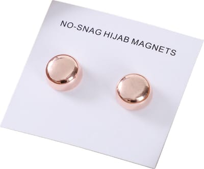 2x Hoofdoek Magneet - Magnetische Broche - Magneetbroche - Sjaal - Hijab Accessoires - Abaya - 12mm - 2 Stuks - Rosé Goud