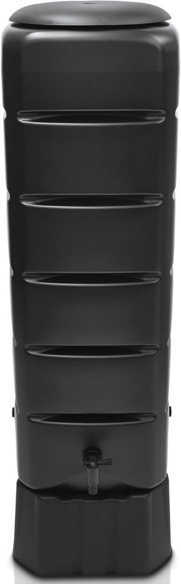 Regenton met standaard - Watertank kunststof - Duurzaam tuin water geven - Vorstbestendig en UV-bestendig - 120 liter capaciteit - Antraciet