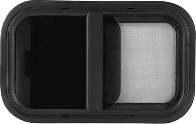 RV-raamvervanging 19,68 x 11,81 inch – Ronde Hoeken Vervangend Camperraam met Waterdichte Glijbaan