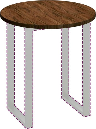 Ronde Eettafel - Houten Tafelblad - Modern Wonen - Massief Eikenhout - 70 cm Diameter - Donkerbruin