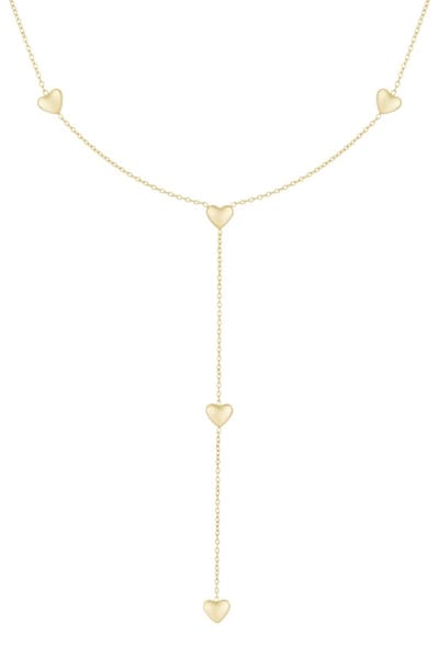Endless love ketting - RVS (Verkleurt niet) - Goudkleur- hartjes- valentijn - moederdag