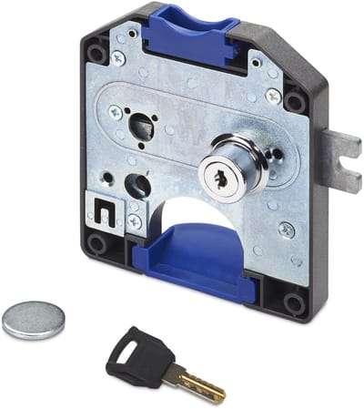 Pandslot met betaalfunctie 110 x 125 x 18 mm rechts sluitend voor 1 € munten Pandslot van SOTECH
