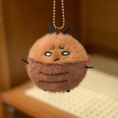Porte-clés Cafard Dessin Animé Mignon Pendentif Animal pour Sac à Dos Porte-clés Porte-clés de Voiture Décoration brown