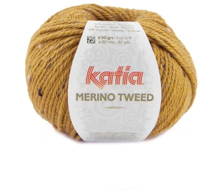 Katia Merino Tweed - 318 mosterdgeel - Merinogaren