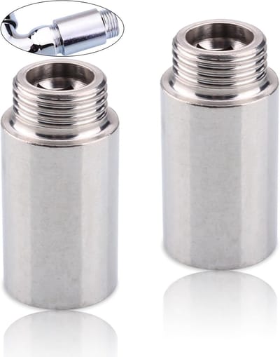 Set van 2 Verlengstukken Kraan 1/2 Inch RVS 50 mm voor Verwarming en Waterleidingen