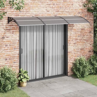 Deurluifel 300x80cm zwart - Polycarbonaat voordeur en achterdeur