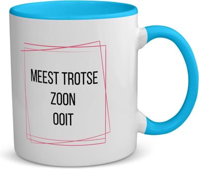 Akyol - meest trotse zoon ooit koffiemok - theemok - blauw - Zoon - trotse zoon - verjaardagscadeau - verjaardag - cadeau - cadeautje voor zoon - zoon artikelen - kado - geschenk - gift - 350 ML inhoud
