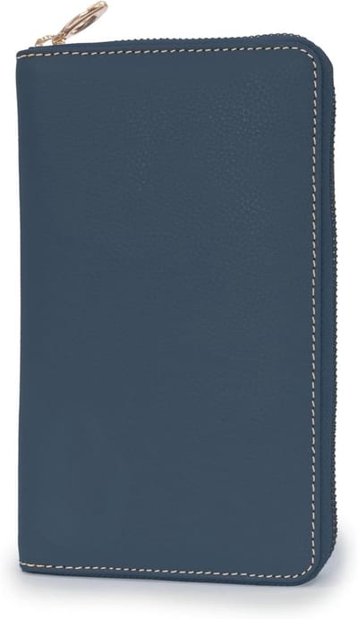 Famanu – Sieradendoos Dames - Klein Sieradenzakje Met Rits - Sieraden Organizer Voor Reis - Geschenkdoos – Pippa - Blauw