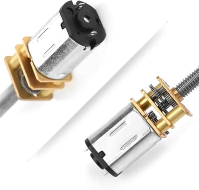 DC Gear Motor 6/12V N20 met Lange Uitgangsas M4 x 100mm - Elektrische Versnellingsbak voor Diverse Toepassingen, 30RPM, Compact en Efficiënt