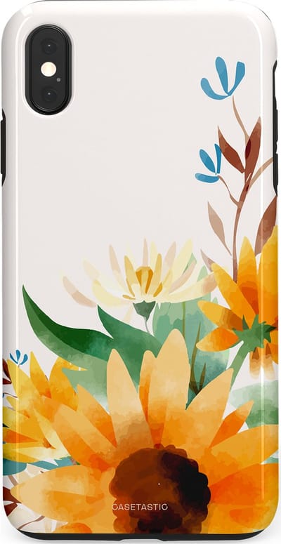 Casetastic Hoesje Geschikt voor Apple iPhone Xs Max - Stijlvolle Beschermende Duo-layer Case - Stralend geel