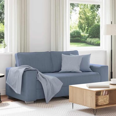 vidaXL - Loveseat - Sofa - Blauw - 180x77x82 - cm - Corduroy - Stof