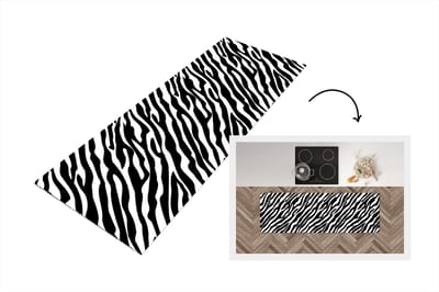 Keukenloper - Loper keuken - Dieren - Zebra - Design - 150x50 cm - Keukenloper vinyl