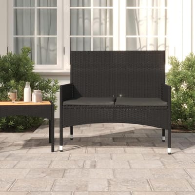 Tuinbank Kussen - Buitenbank - Ontspannen Buiten - Waterafstotend - 94x53 cm - Zwart