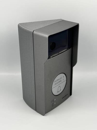 Videofoon Behuizing - Hoekhouder - Verbeterde Zichtbaarheid - 30 Graden Hoek - 197 x 107 cm - Grijs Metallic