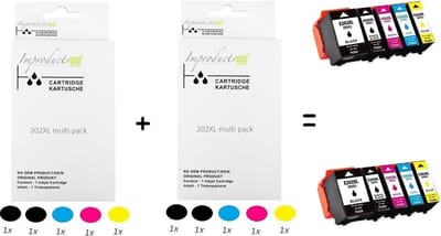 Improducts® Inkt cartridges - Alternatief Epson 202XL / 202 10 stuks