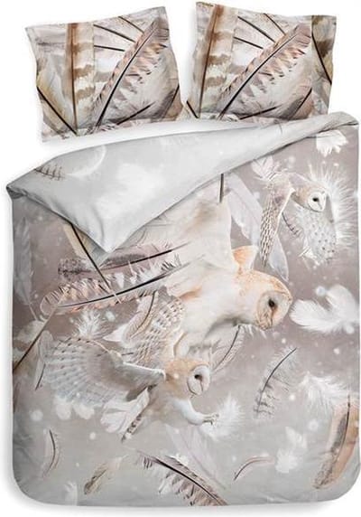 Heckett & Lane Sonny - Dekbedovertrek - Eenpersoons - 140x200/220 cm + 1 kussensloop 60x70 cm - Flint Taupe