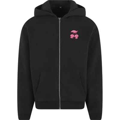 Mister Tee - Fresh to Death Cherries Fluffy Vest met capuchon - M - Zwart