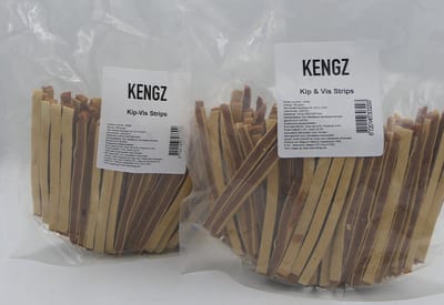2 X KENGZ hondensnack kip-vis 500 gram = 1 KG Lekker en gezond voor uw leuke viervoeter