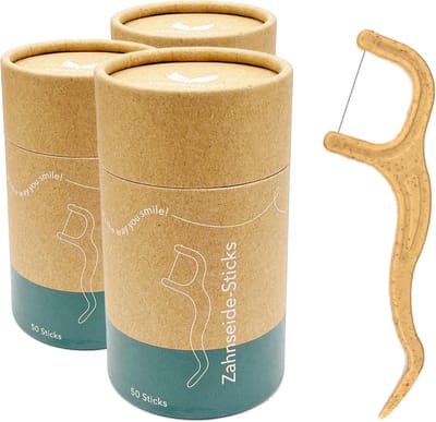 Duurzame flossticks voor tandenreiniging - Vegan tandflossticks zonder was voor perfecte mondhygiëne