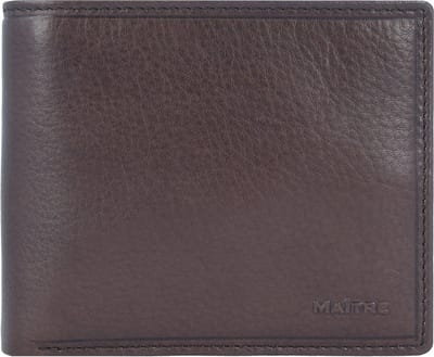 Maître Leren Portemonnee Grumbach Gathman BillFold H8 Dark Brown Bruine