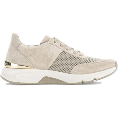 Gabor rollingsoft sensitive 86.897.33 - dames rollende wandelsneaker - Beige - maat 35 (EU) 2.5 (UK)