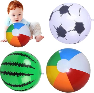 Strandbal Set - Opblaasbare Ballen - Zomer Plezier - Lekvrije Functie - 30 cm - Kleurrijk