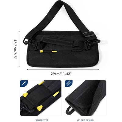 Sac de golf léger et portable avec bandoulière réglable et porte-tee pour homme orange