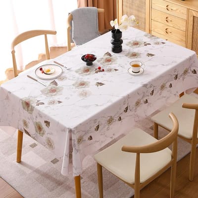 Waterdicht Bloemen Tafelkleed Zacht Wasbaar PVC Tafelkleden Eetkamer Thee High-end Handdoek Rechthoekig Bureau Laken Hotel Ontbijtmat 90 x150cm