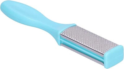 Voetrasp Dubbelzijdig - Eeltverwijderaar Voetvijl - Verzorging Huid - Ergonomisch Handvat - 16.5 cm - Zilver