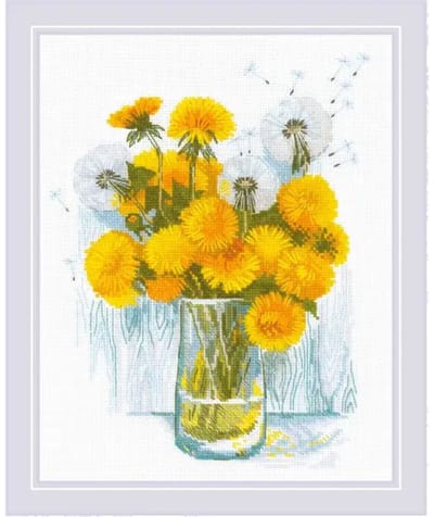 Borduurpakket Zonnige paardenbloemen