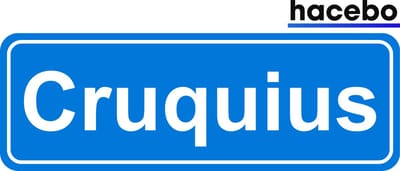 Hacebo - Plaatsnaam Sticker - 29x10 CM - Cruquius sticker - Verkeersborden sticker - grappige cadeaus - Cruquius