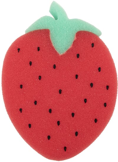 Clayre & Eef Badspons Aardbeien 13x3x10 cm Rood Synthetisch
