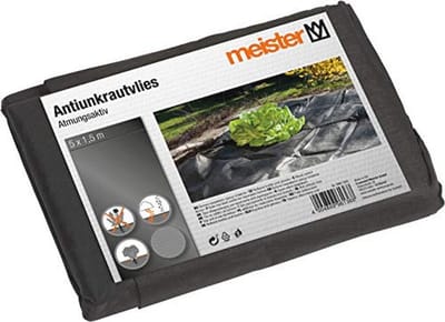 Onkruiddoek 5 x 1,5 m - 30 g/m² - zwart - voorkomt onkruidgroei, slaat warmte en vocht op