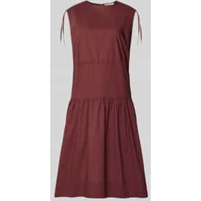 Midi-jurk in laagjeslook met ronde hals