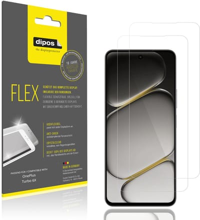 dipos – 2x Beschermfolie geschikt voor OnePlus Turbo 6X | 3D Full Cover Screenprotector | 100% Passend