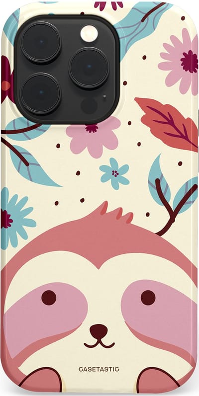 Casetastic Hoesje Geschikt voor Apple iPhone 14 Pro Magsafe - Stijlvolle Beschermende Duo-layer Case - Luiaard knuffels