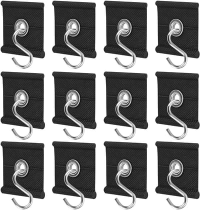 12 Stuks S-Haak voor Piping Eyelet - Ideaal voor Caravan, Camping en Schuilplaatsen met 5/6mm en 7/8mm Rails