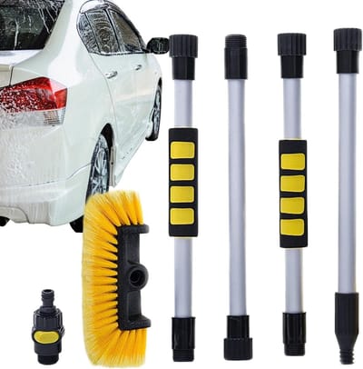 Vrachtwagenwasborstel - Auto Reiniger Opzetborstel - Voertuigen Reinigen - Geen Krassen Lak - 160 cm Lengte - Volledige Set