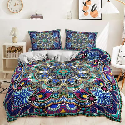 3d Boheemse Beddengoedset Boho Bloemen Dekbedovertrek Kussenslopen Queen King Size 23 stuks Beddengoed Voor Vrouw Stel 70x133cm 2pcs