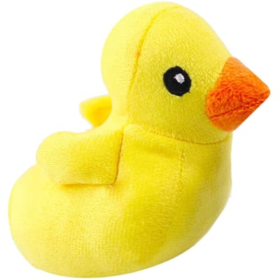 Jouet en peluche couineur pour chien en forme de petit canard jaune résistant aux morsures et au grincement des dents pour soulager l'ennui Jouet interactif à mâcher pour chiot yellow