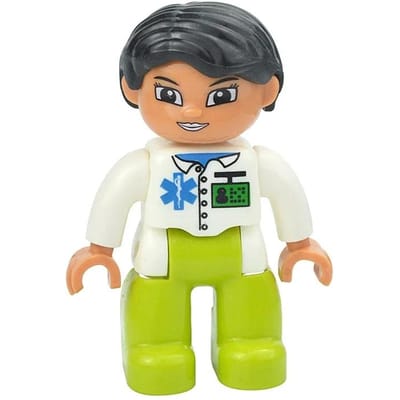 Grote Afmeting Poppen Bouwsteen Familie Figuren Boer Prinses Piraat Werker Politie Groot Karakters Blokken Compatibel met Duplo Speelgoed