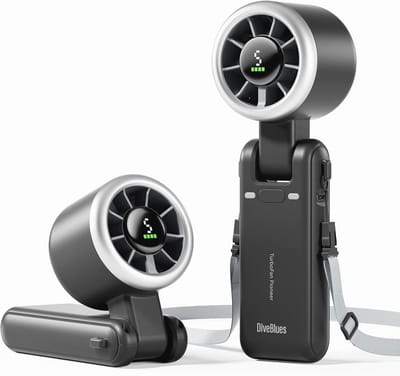 Draagbare Handheld Turboventilator met 5 Versnellingen en Air Turbo Tech voor Buitenactiviteiten