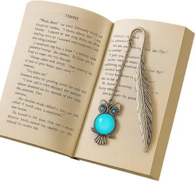 Boekenlegger In Vorm Van Een Uil I Glow in Dark I Lichtgevend I Bladwijzer I Metaal I Zilver