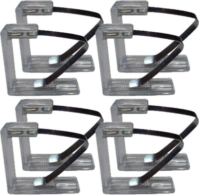 MSV Tafelkleed klemmen - 8x stuks - transparant- kunststof - 4,5 x 6 cm