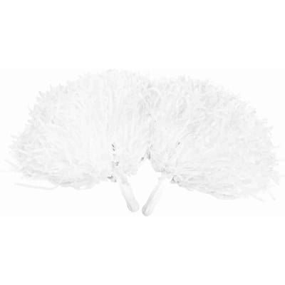 Handige cheerleader pompons voor teams, cheerleaders, sportfeesten en dansaccessoires (wit) wit