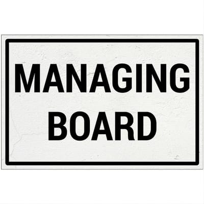 Managing board bord | Forex Re materiaal | 18 x 12 cm