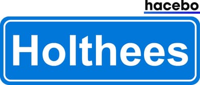 Hacebo - Plaatsnaam Sticker - 29x10 CM - Holthees sticker - Verkeersborden sticker - grappige cadeaus - Holthees