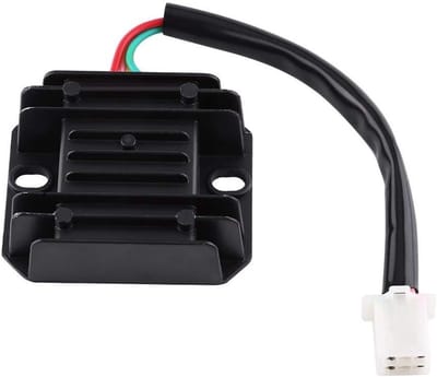 4-draad gelijkrichter controller, 12V 4-pins spanningsregelaar voor 150-250CC motorfiets, scooter en ATV - Zwart, efficiënt en duurzaam