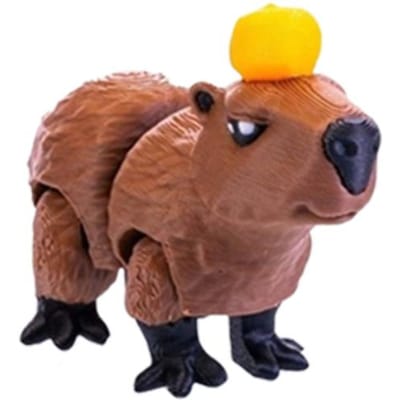 3D-geprinte Capybara Actiefiguren Gearticuleerde Beweegbare Capibala Beeldjes Creatieve Dierlijke Ornamenten Huisdecoraties Kerstcadeau