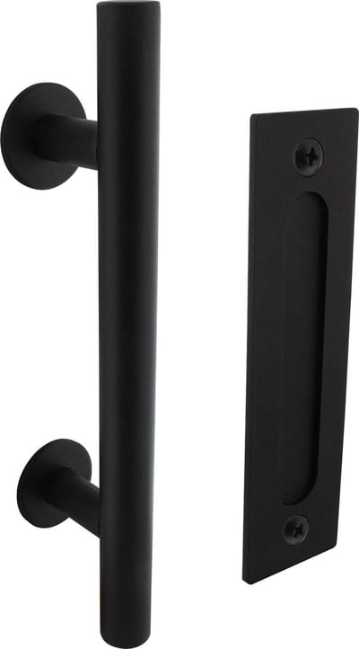 Intersteel Deurgreep T-model Ø25x305 mm met schuifdeurkom 220x60 mm zwart